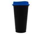 Стакан с крышкой Color Cap Black, черный с синим