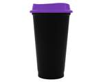 Стакан с крышкой Color Cap Black, черный с фиолетовым