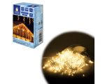 Электрогирлянда-бахрома уличная 25х0,7 м, 400 LED, тёплый белый, 220 V, контроллер, ЗОЛОТАЯ СКАЗКА