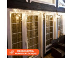 Гирлянда светодиодная Айсикл5х0,7м,Flash,IP67,152LED теп бел
