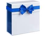 Коробка складная Gallant M белая с синим