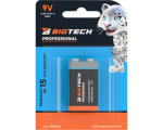 Батарейка BigTech Professional 6LR61/Крона 9V/1604A алкалин. бл/1шт 