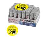 Батарейки КОМПЛЕКТ 30 (20+10) шт, SONNEN Alkaline, AA+ААА (LR6+LR03), в коробке