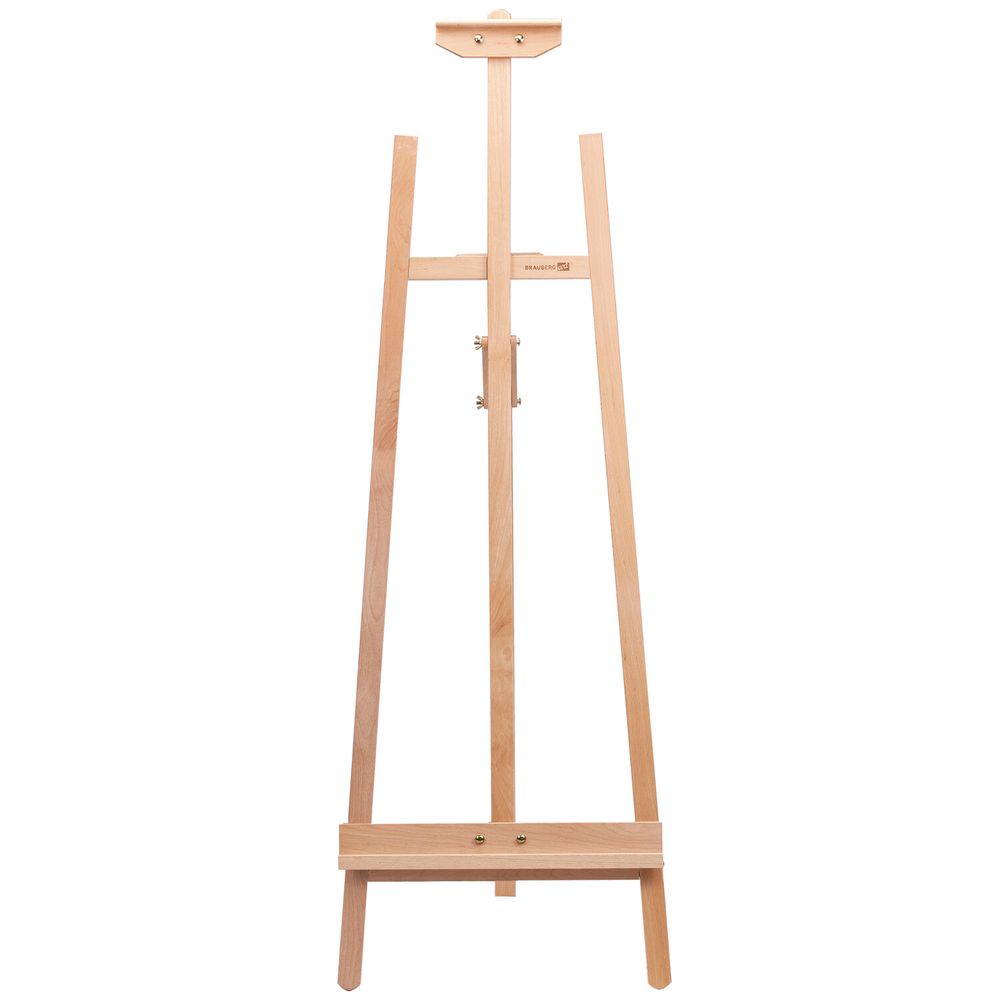 Мольберт напольный из бука, 158х50х87 см, высота холста до 121 см, лакированный, BRAUBERG ART CLASSIC