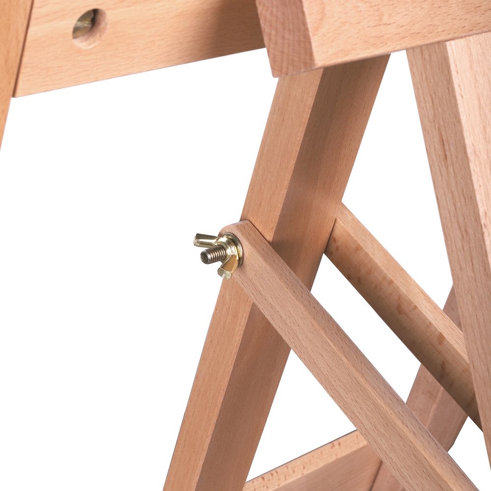 Мольберт напольный из бука, 158х50х87 см, высота холста до 121 см, лакированный, BRAUBERG ART CLASSIC