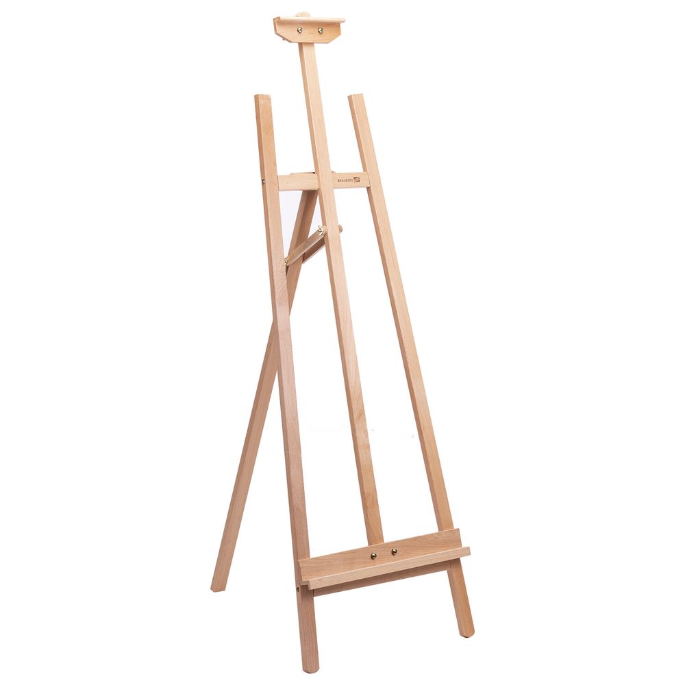 Мольберт напольный из бука, 158х50х87 см, высота холста до 121 см, лакированный, BRAUBERG ART CLASSIC