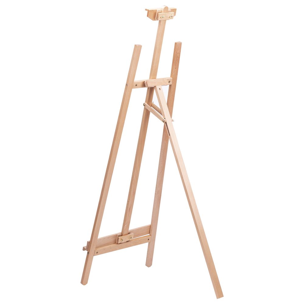 Мольберт напольный из бука, 158х50х87 см, высота холста до 121 см, лакированный, BRAUBERG ART CLASSIC