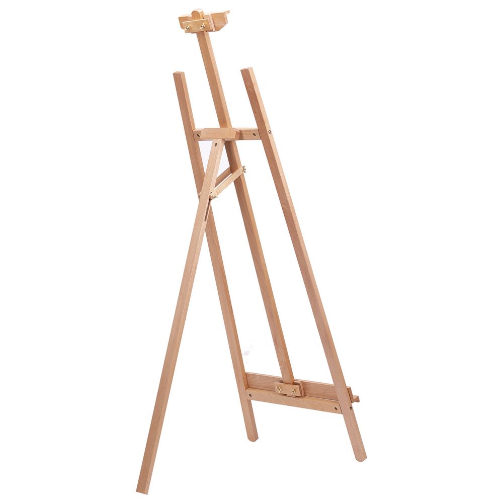 Мольберт напольный из бука, 158х50х87 см, высота холста до 121 см, лакированный, BRAUBERG ART CLASSIC