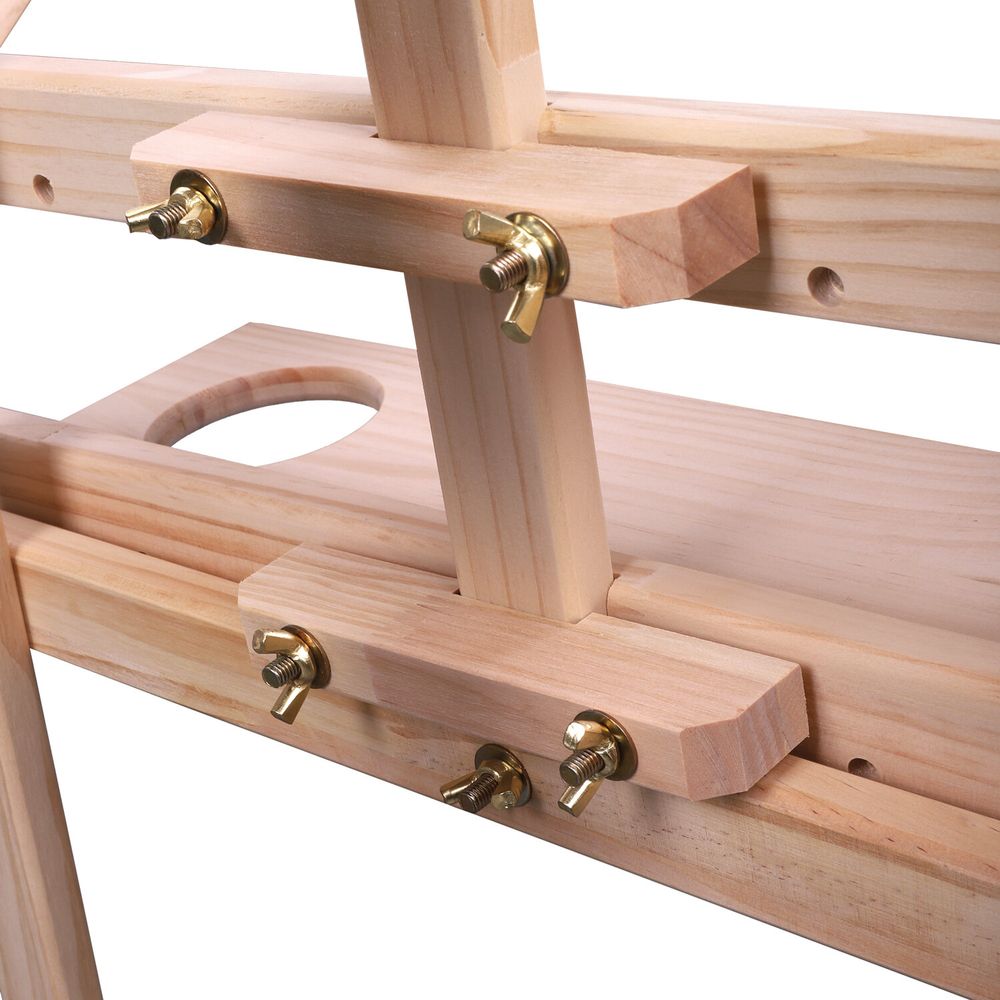 Мольберт напольный из сосны Лира с полкой, 170х55х70 см, высота холста до 107 см, BRAUBERG ART CLASSIC