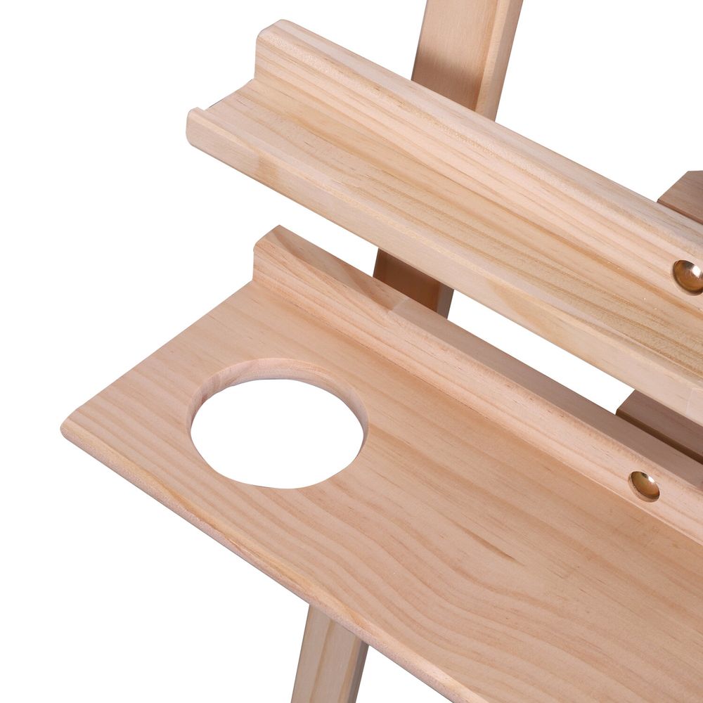 Мольберт напольный из сосны Лира с полкой, 170х55х70 см, высота холста до 107 см, BRAUBERG ART CLASSIC