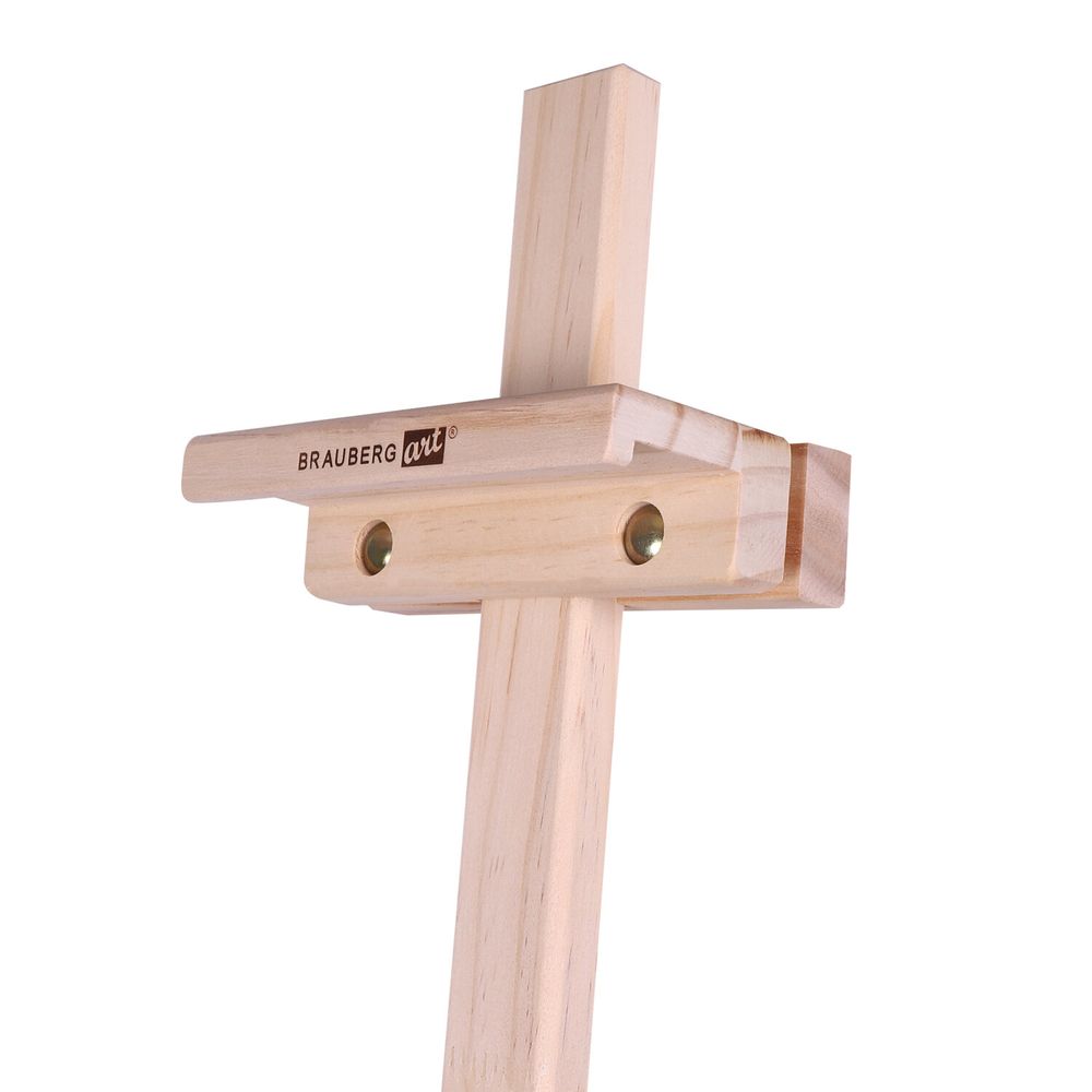 Мольберт напольный из сосны Лира с полкой, 170х55х70 см, высота холста до 107 см, BRAUBERG ART CLASSIC