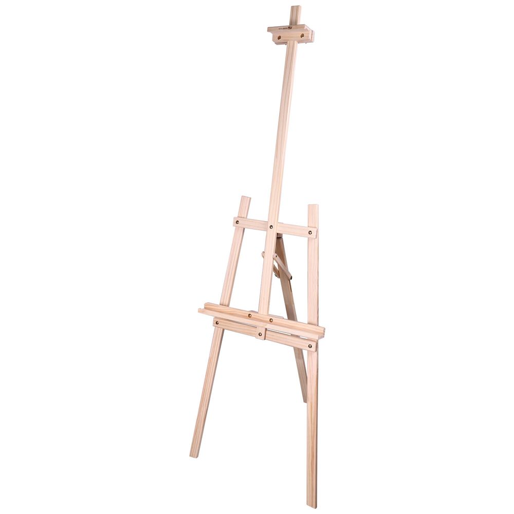 Мольберт напольный из сосны Лира, 170х55х70 см, высота холста до 107 см, BRAUBERG ART CLASSIC