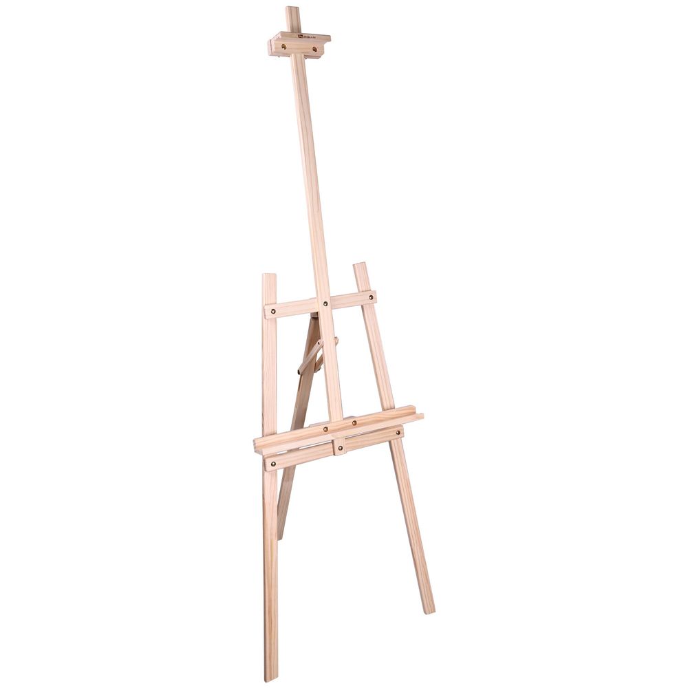 Мольберт напольный из сосны Лира, 170х55х70 см, высота холста до 107 см, BRAUBERG ART CLASSIC