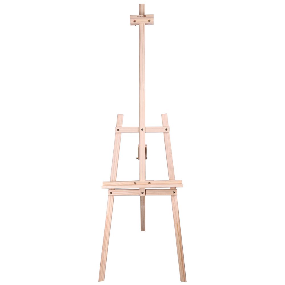 Мольберт напольный из сосны Лира, 170х55х70 см, высота холста до 107 см, BRAUBERG ART CLASSIC