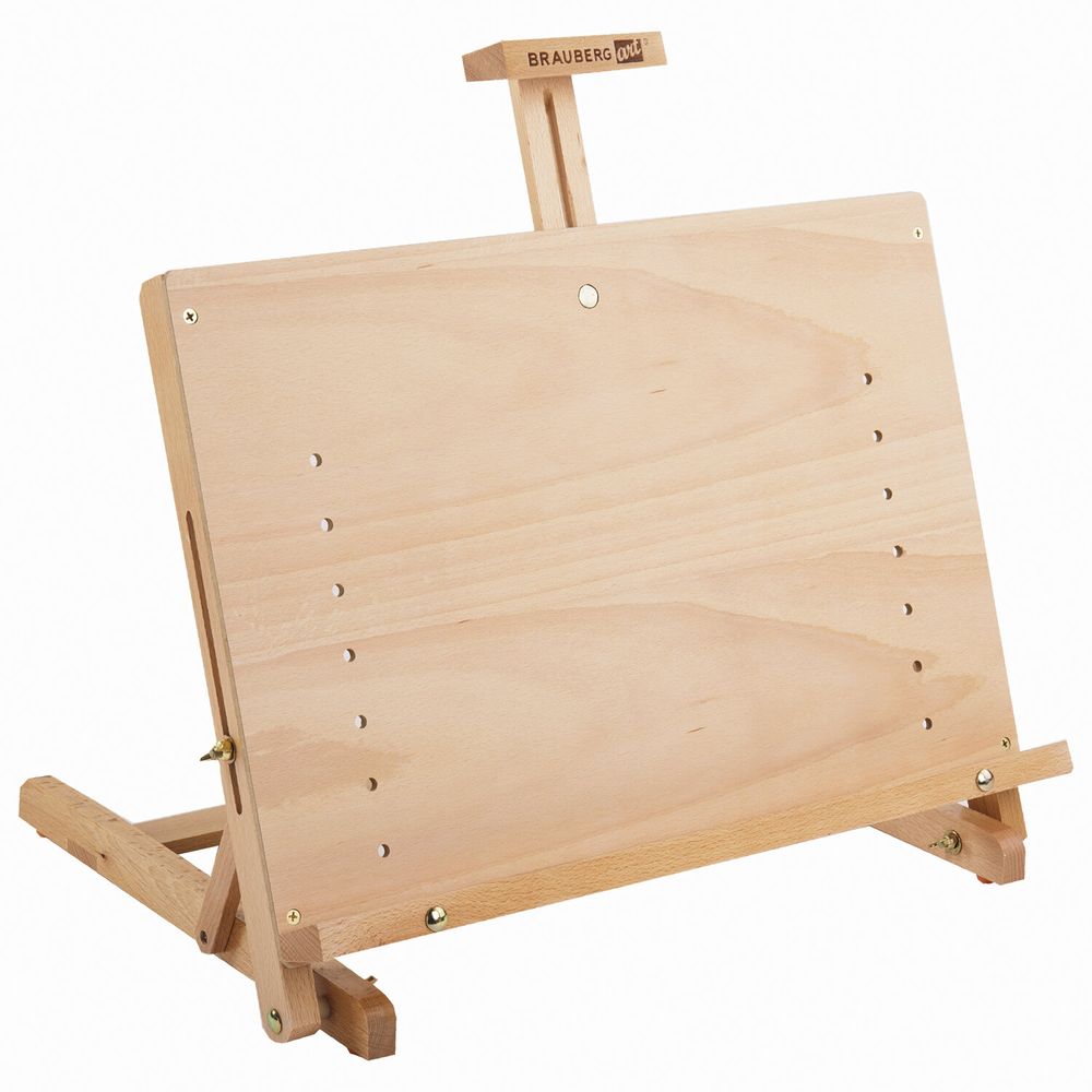 Мольберт настольный BRAUBERG ART CLASSIC, регулируемый верхний держатель, 50х37х39 см, бук