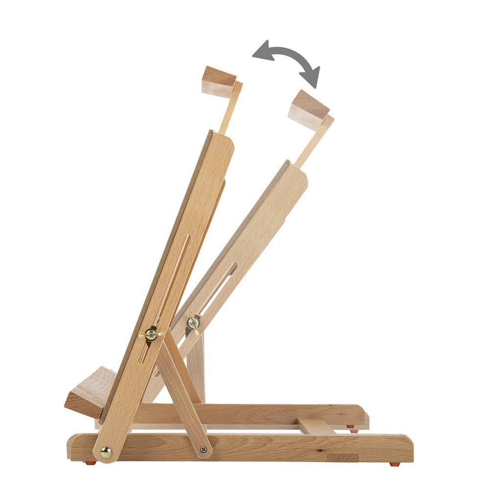 Мольберт настольный BRAUBERG ART CLASSIC, регулируемый верхний держатель, 50х37х39 см, бук