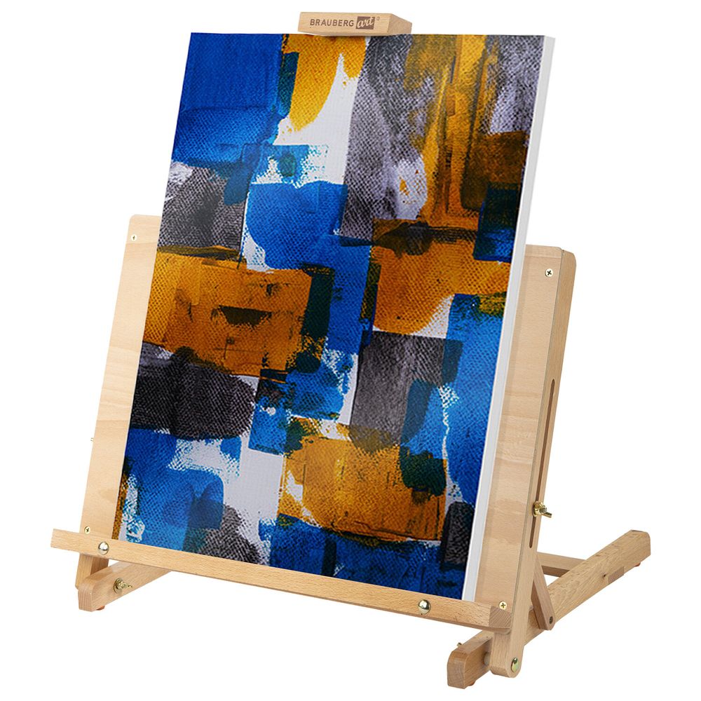 Мольберт настольный BRAUBERG ART CLASSIC, регулируемый верхний держатель, 50х37х39 см, бук