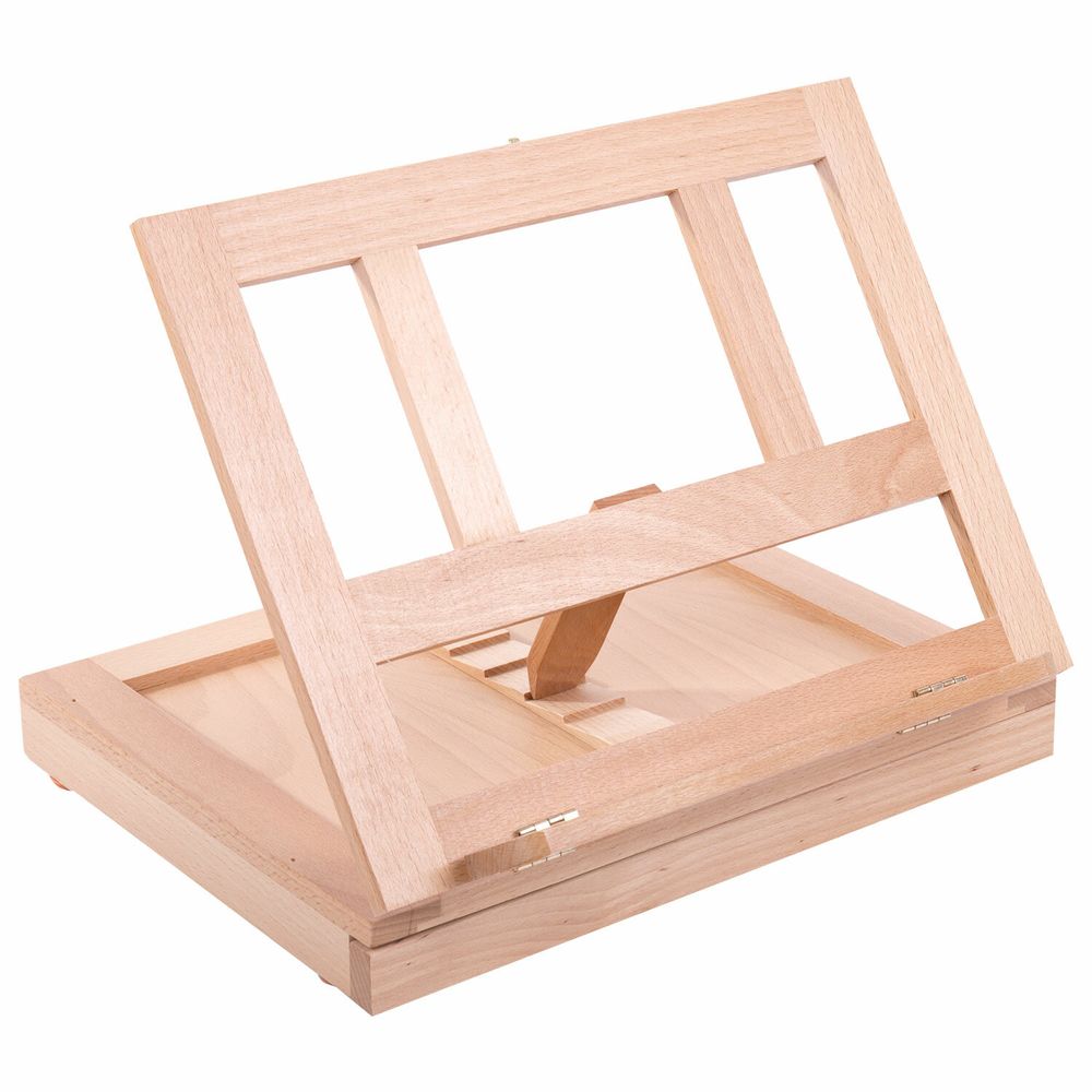 Мольберт настольный из бука с выдвижным ящиком, 34,5х26х27 см, холст до 30 см, BRAUBERG ART