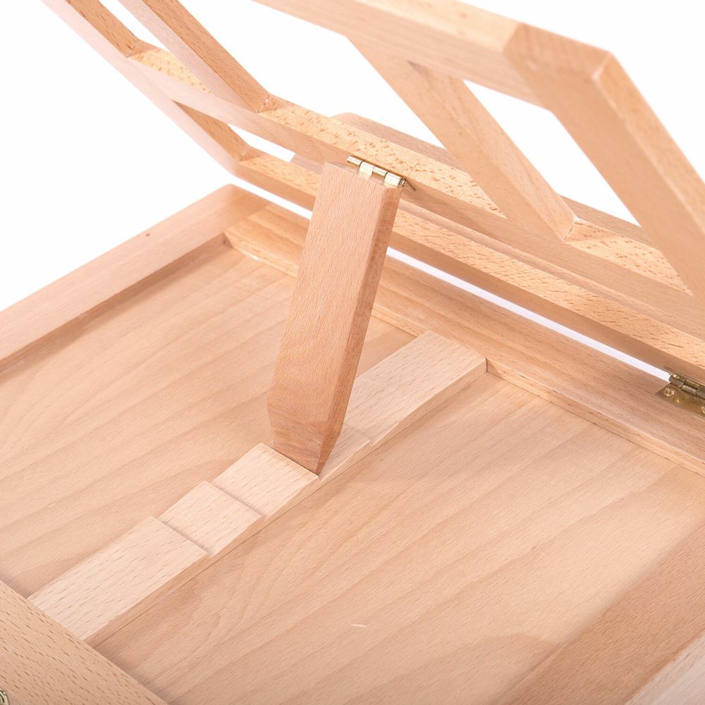 Мольберт настольный из бука с выдвижным ящиком, 34,5х26х27 см, холст до 30 см, BRAUBERG ART