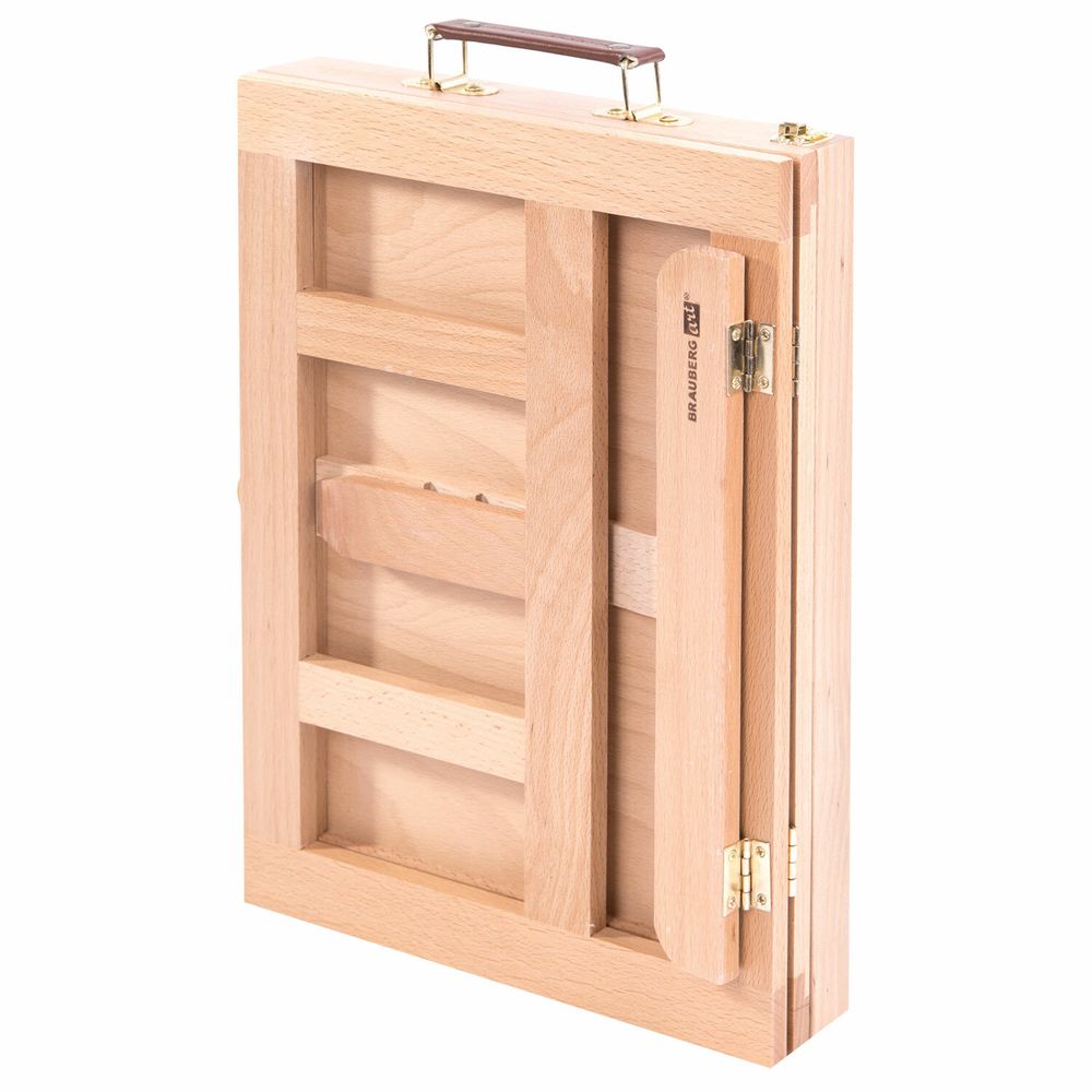 Мольберт настольный из бука с выдвижным ящиком, 34,5х26х27 см, холст до 30 см, BRAUBERG ART