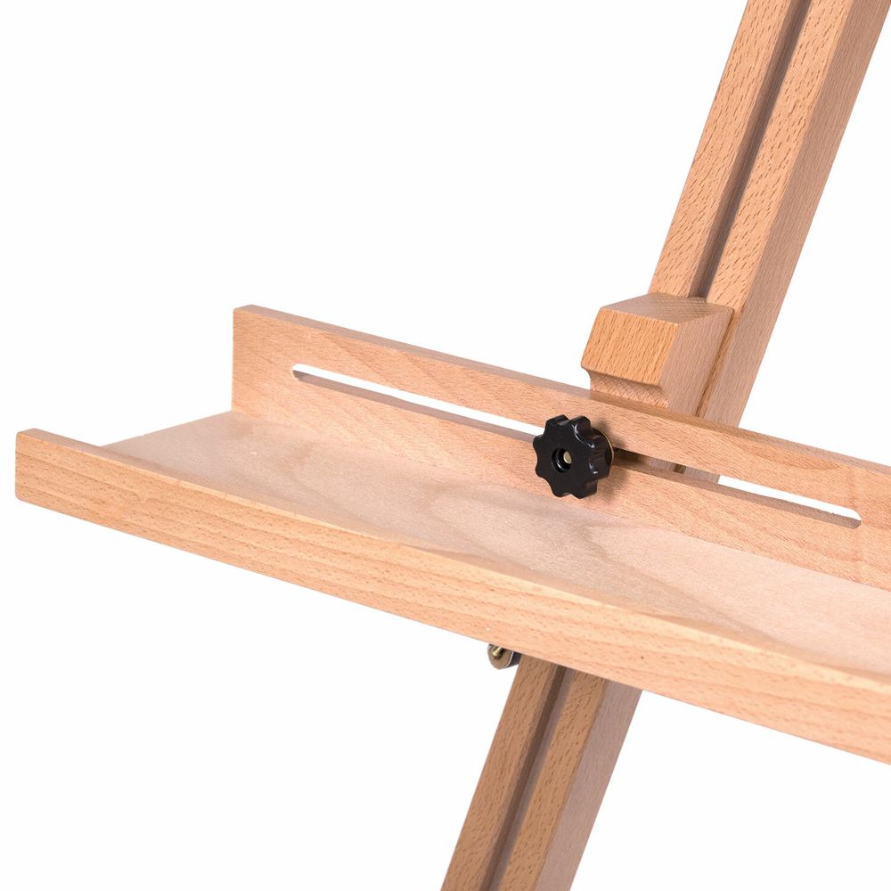 Мольберт полевой-тренога, бук, с полкой, высота 132-192 см, высота холста 112 см, BRAUBERG ART