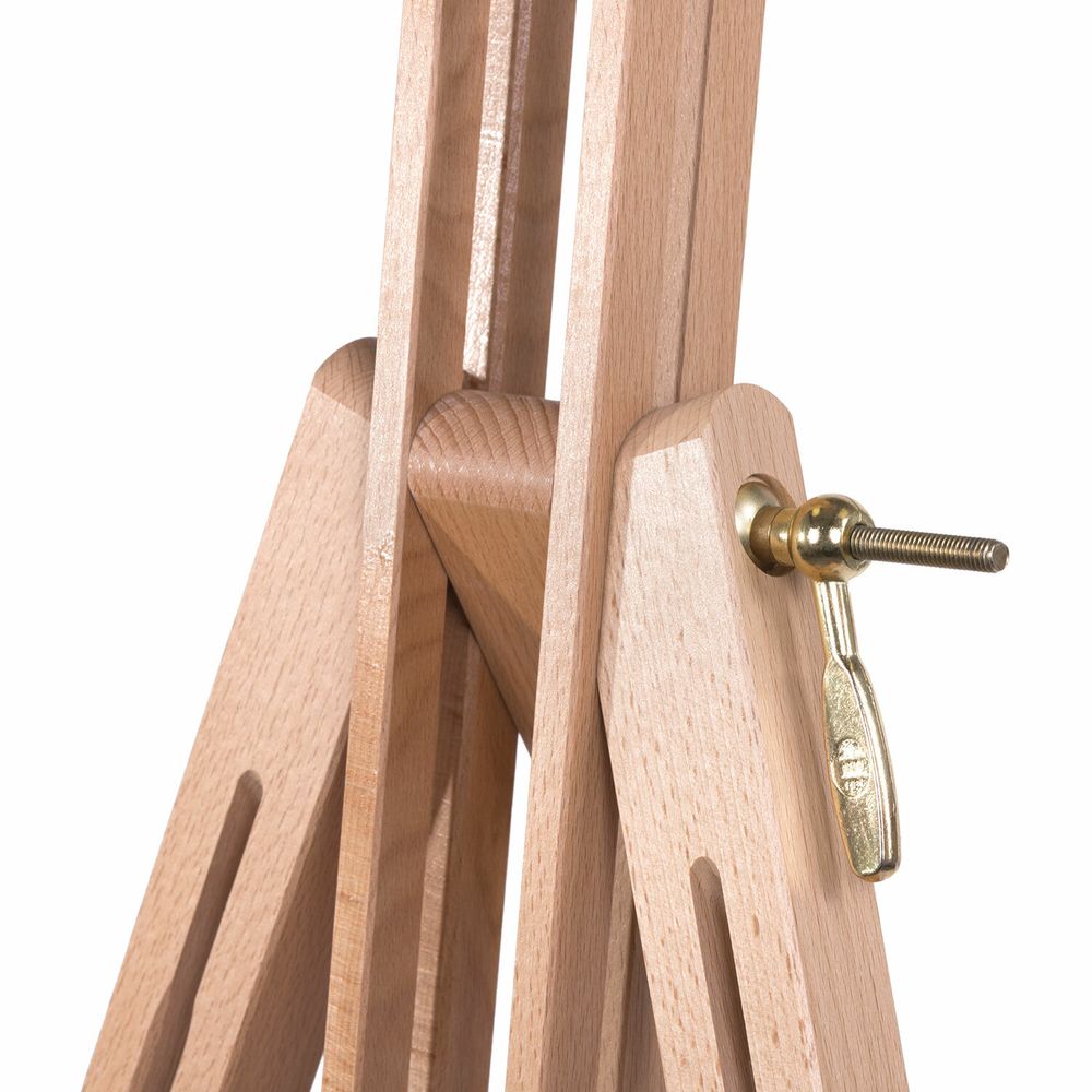 Мольберт полевой-тренога, бук, с полкой, высота 132-192 см, высота холста 112 см, BRAUBERG ART