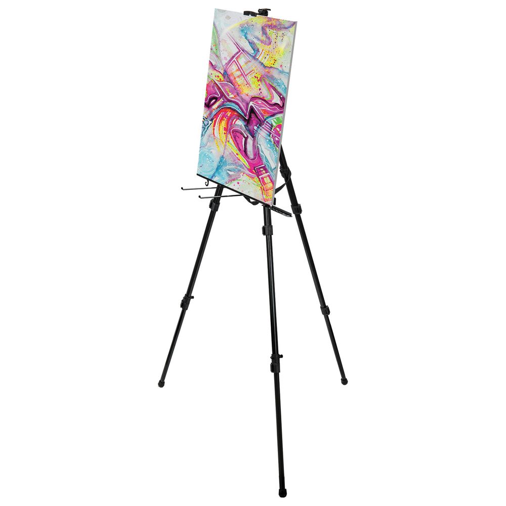 Мольберт-тренога металлический переносной, телескопический, 140х201х103 см, чехол, BRAUBERG ART