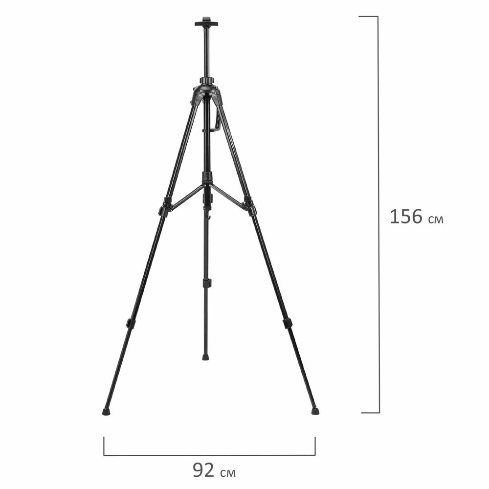 Мольберт-тренога металлический переносной, телескопический, 92х156х80 см, чехол, BRAUBERG ART