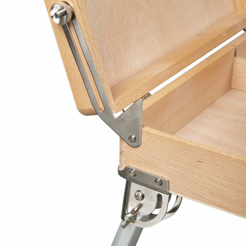 Этюдник из бука, 47х33х8,5 см, высота холста до 60 см, ножки алюминий 78 см, BRAUBERG ART