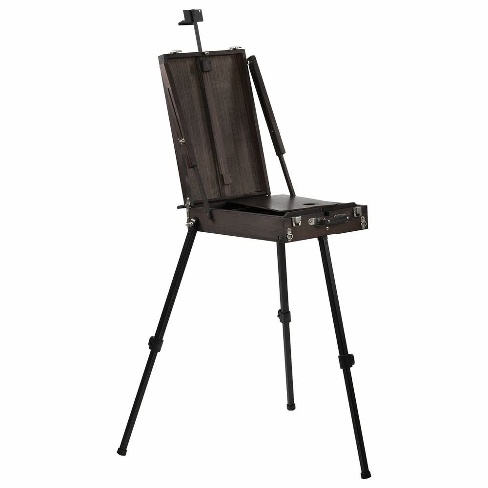 Этюдник-мольберт BRAUBERG ART PREMIERE, алюминиевые ножки, холст до 82 см, кофейный