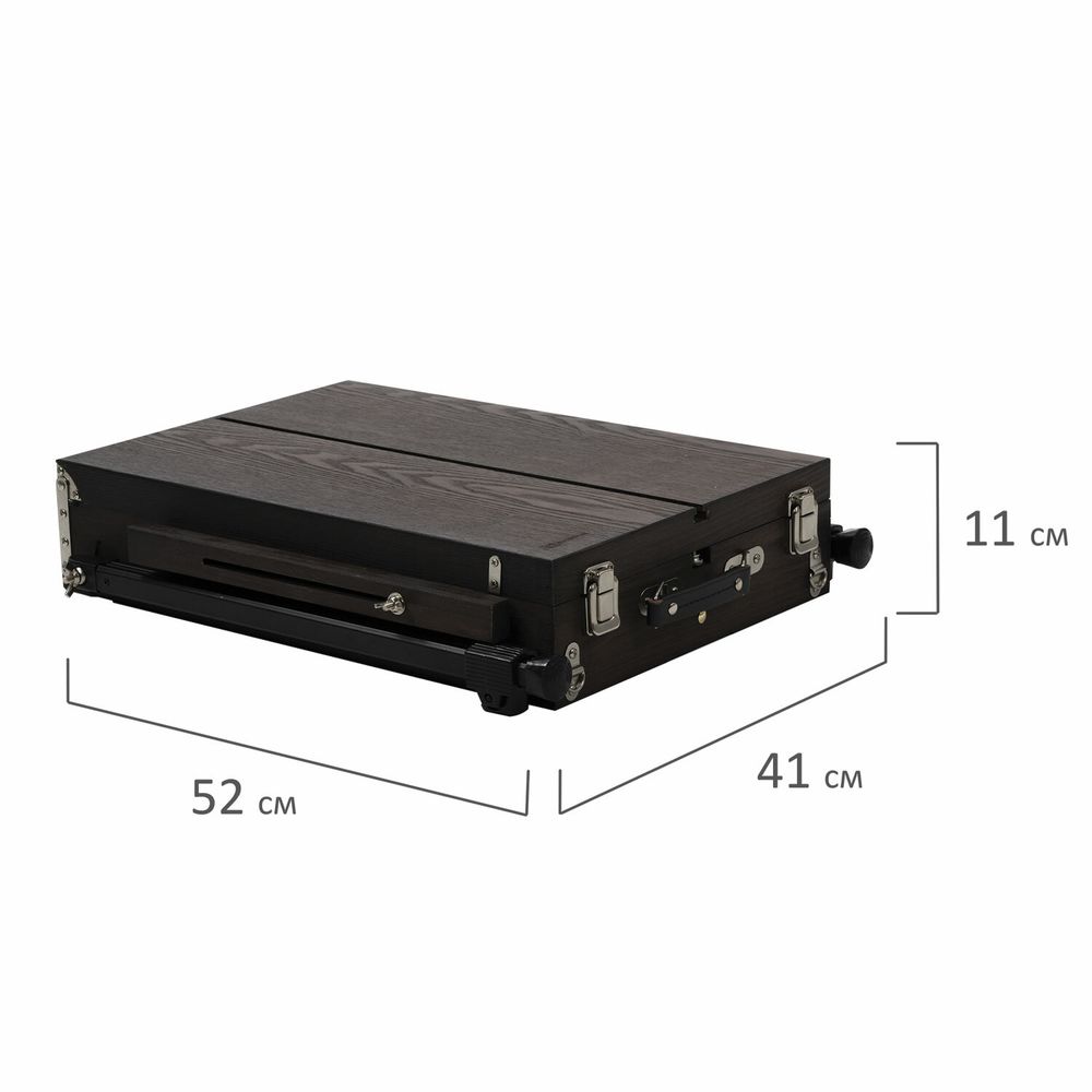 Этюдник-мольберт BRAUBERG ART PREMIERE, алюминиевые ножки, холст до 82 см, кофейный