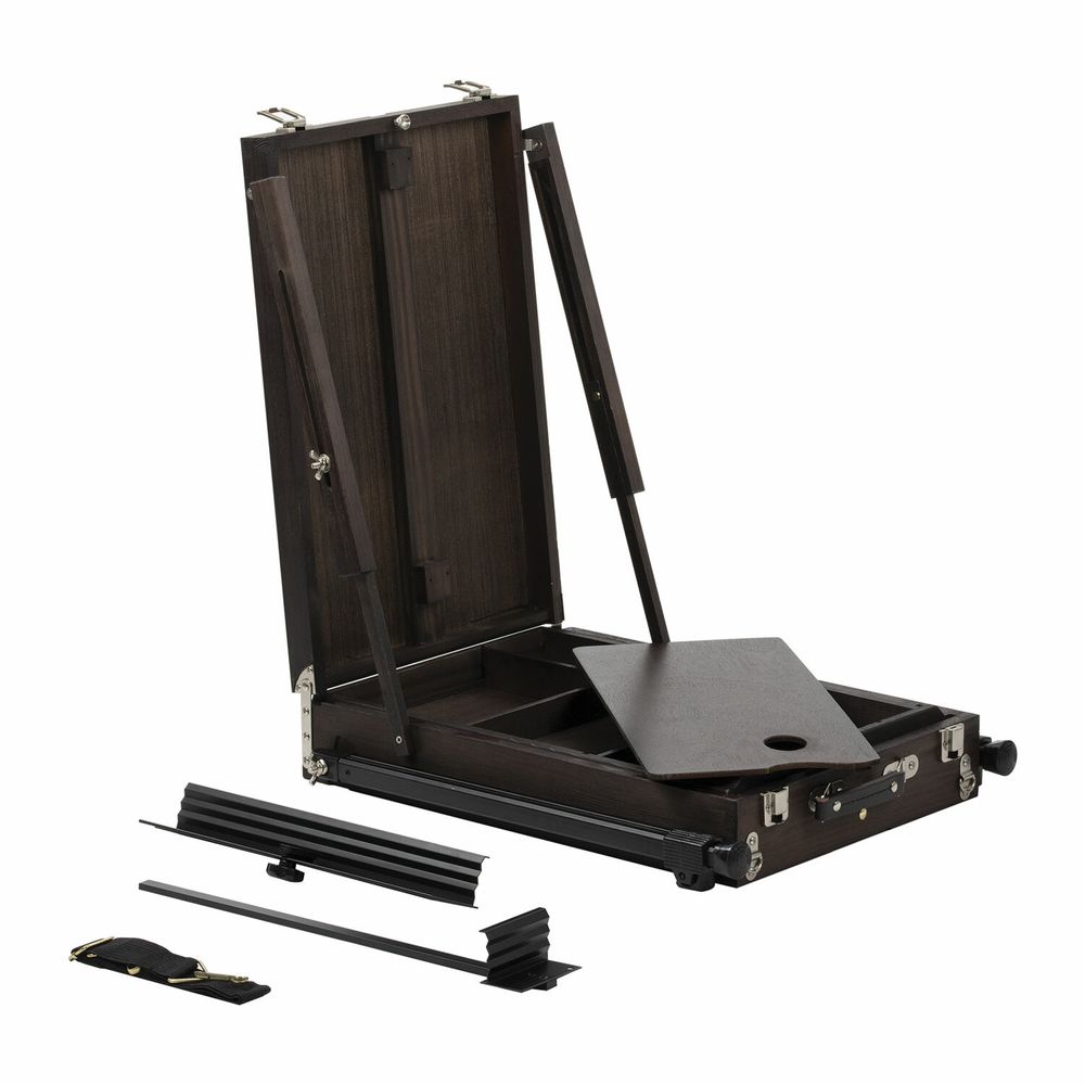 Этюдник-мольберт BRAUBERG ART PREMIERE, алюминиевые ножки, холст до 82 см, кофейный