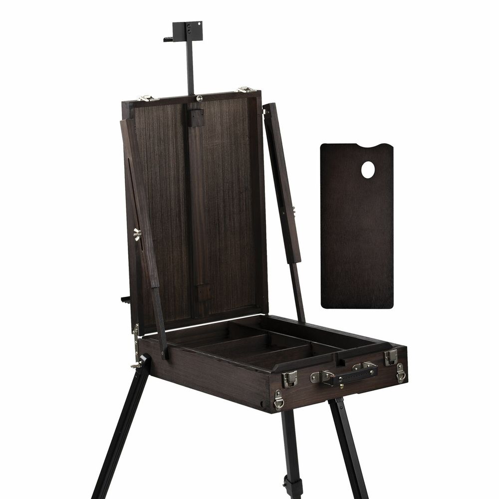 Этюдник-мольберт BRAUBERG ART PREMIERE, алюминиевые ножки, холст до 82 см, кофейный