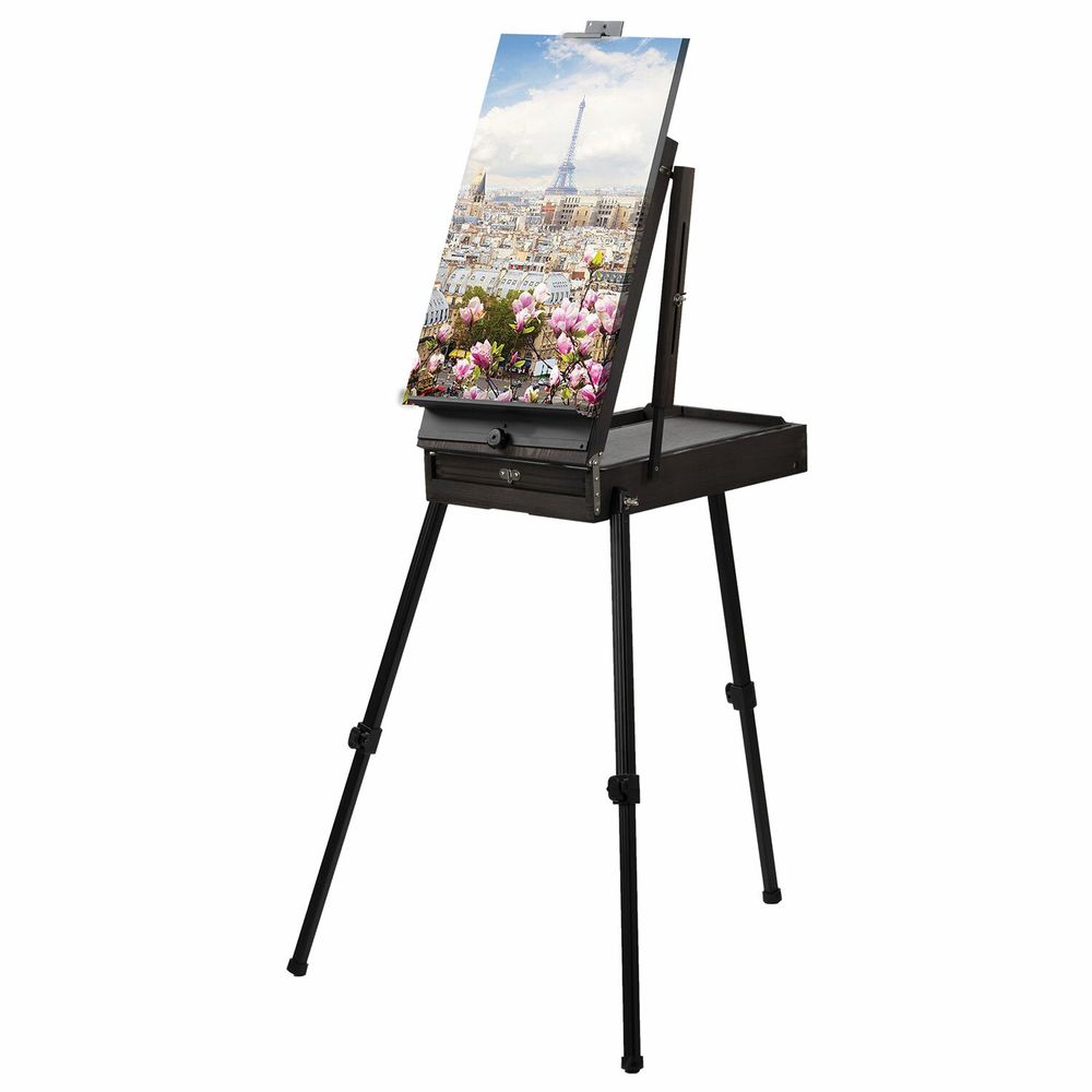 Этюдник-мольберт BRAUBERG ART PREMIERE, алюминиевые ножки, холст до 82 см, кофейный