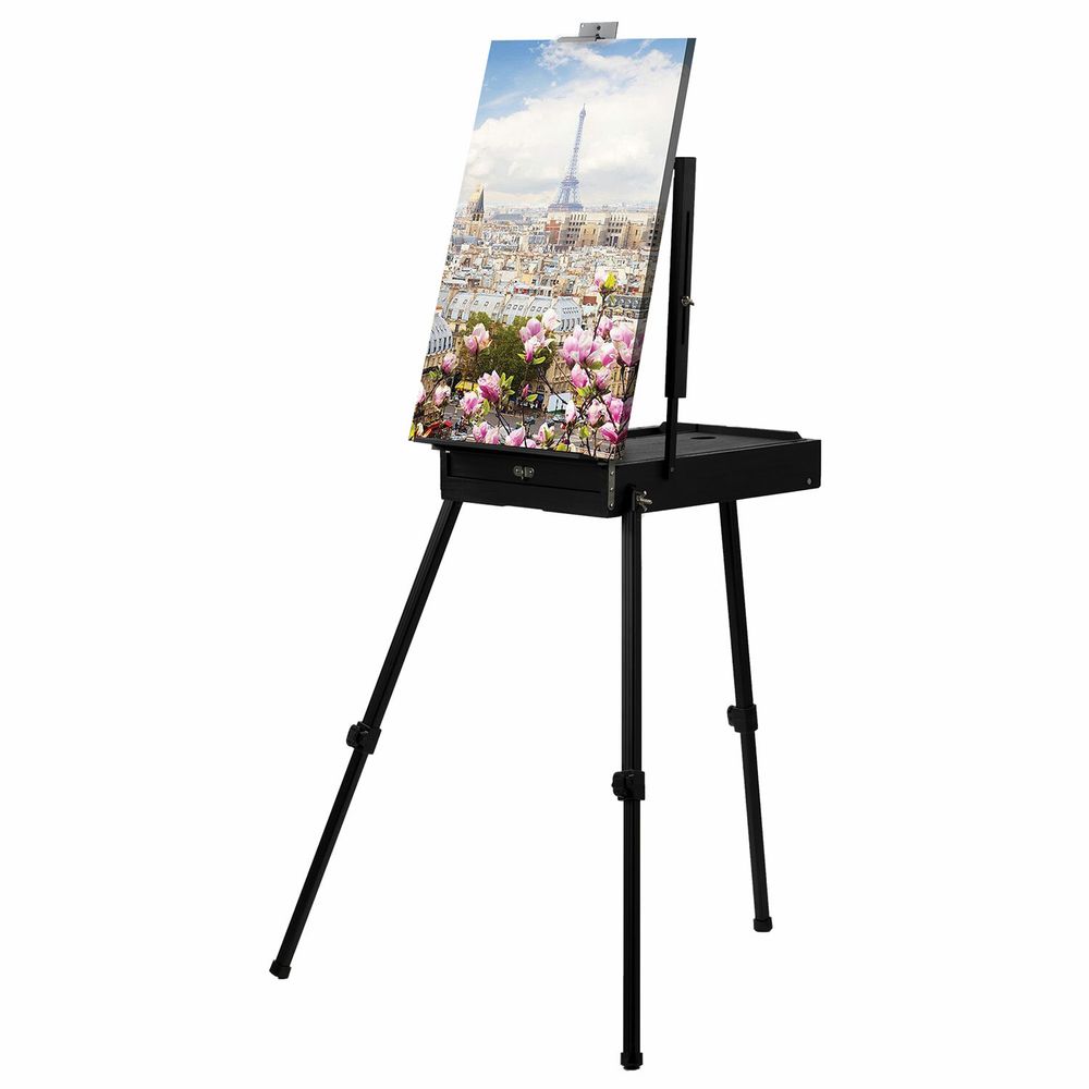 Этюдник-мольберт BRAUBERG ART PREMIERE, алюминиевые ножки, холст до 82 см, черный