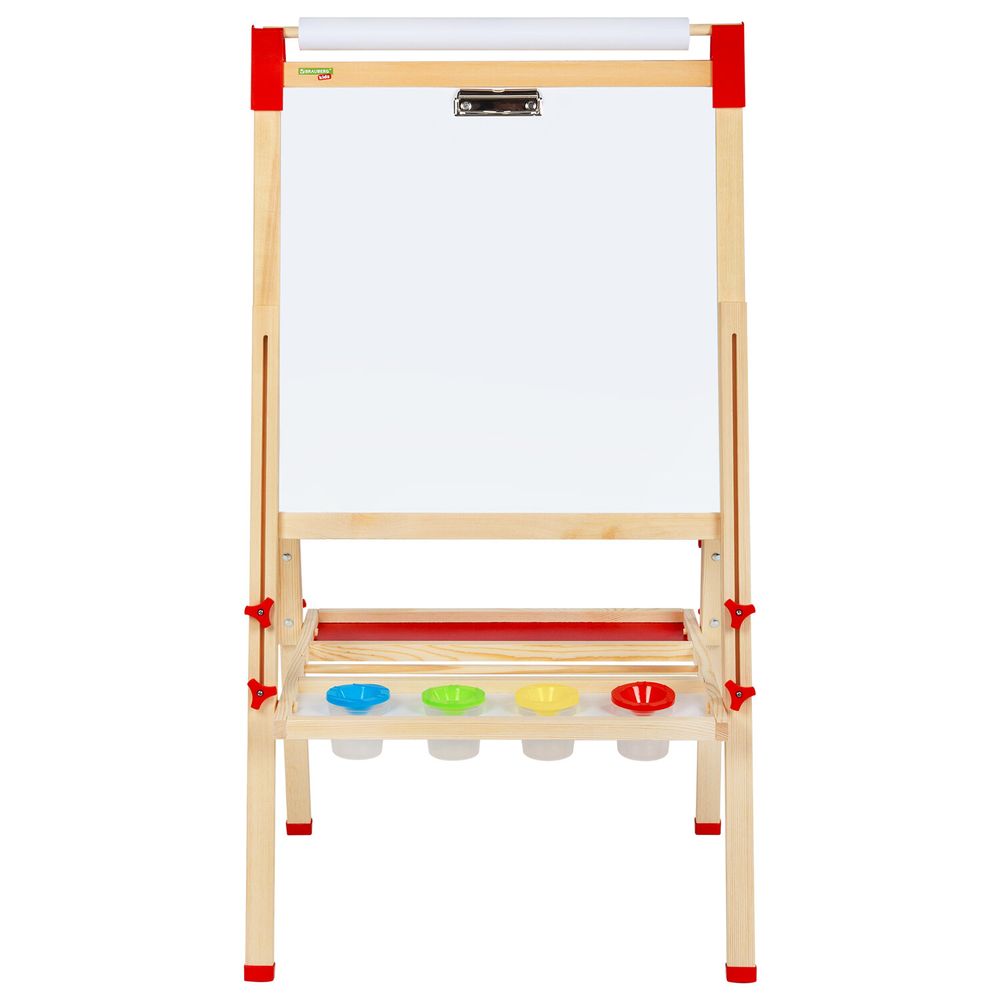 Мольберт растущий 3 в 1 для мела/магнитно-маркерный 50х50 см, бумага для рисования, BRAUBERG KIDS