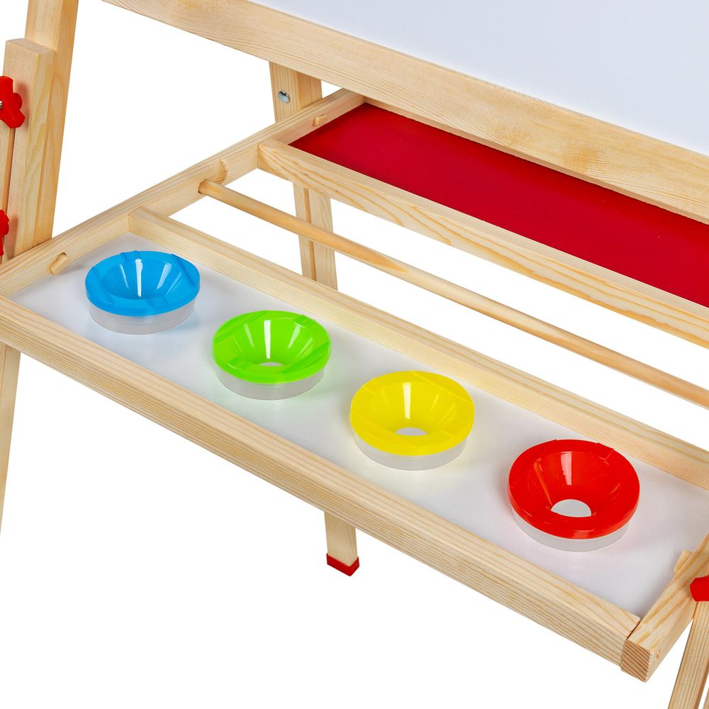 Мольберт растущий 3 в 1 для мела/магнитно-маркерный 50х50 см, бумага для рисования, BRAUBERG KIDS