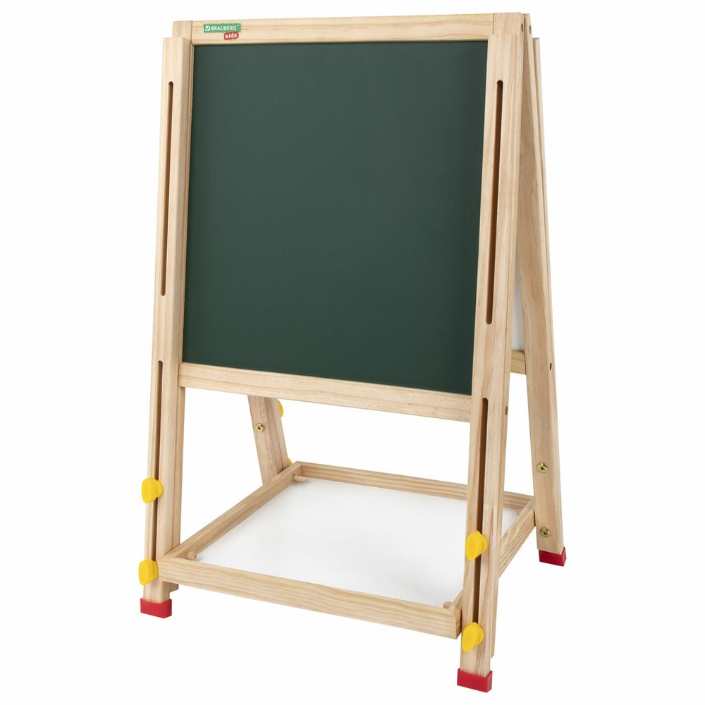 Мольберт растущий для мела/магнитно-маркерный 38х37 см, BRAUBERG KIDS, максимальная высота 106 см