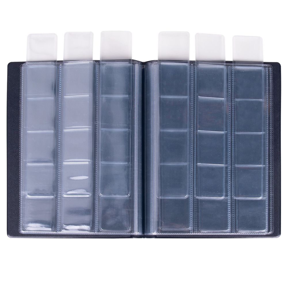 Альбом нумизмата для 90 монет (диаметр до 32 мм), 145х185 мм, синий, ОСТРОВ СОКРОВИЩ