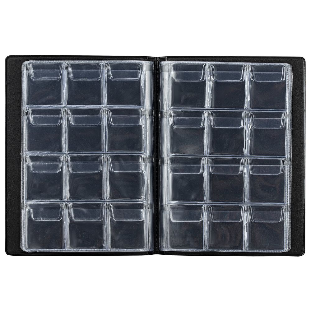 Альбом нумизмата для 120 монет, 125х175 мм, ПВХ, коричневый, STAFF