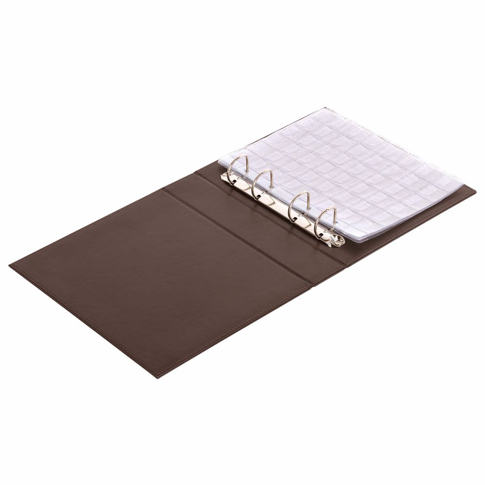 Альбом нумизмата из экокожи для монет и купюр OPTIMA, 245х270 мм, со стартовым комплектом, STAFF