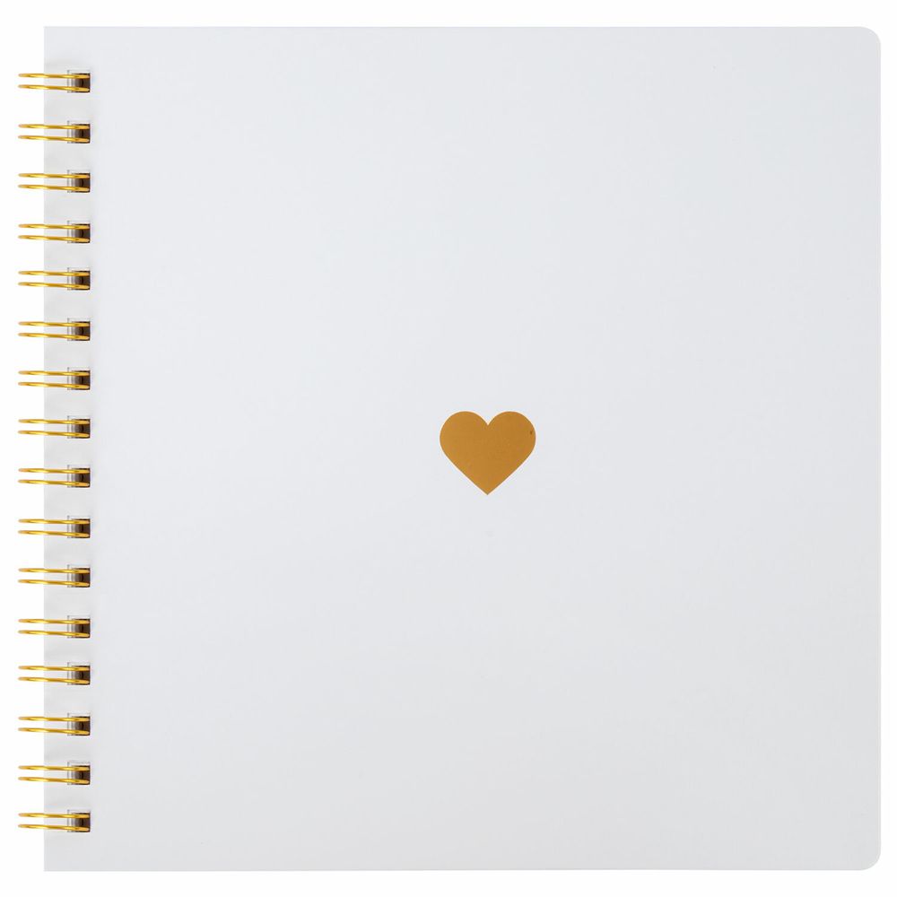 Фотоальбом 22х22 см, 20 белых листов, уголки, стикеры, ручки, клей, BRAUBERG White Line