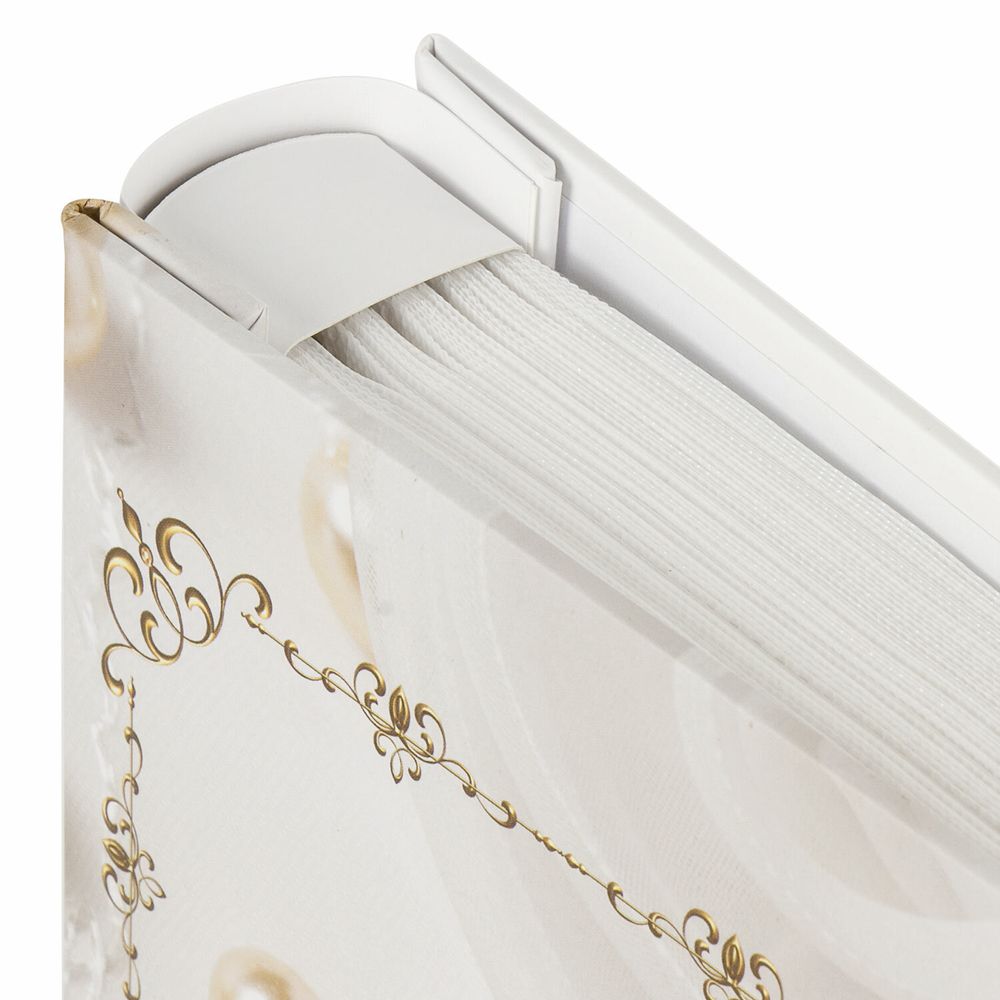 Фотоальбом BRAUBERG "Кольца и жемчуг" на 200 фото 10х15 см, твердая обложка, переплет, бокс