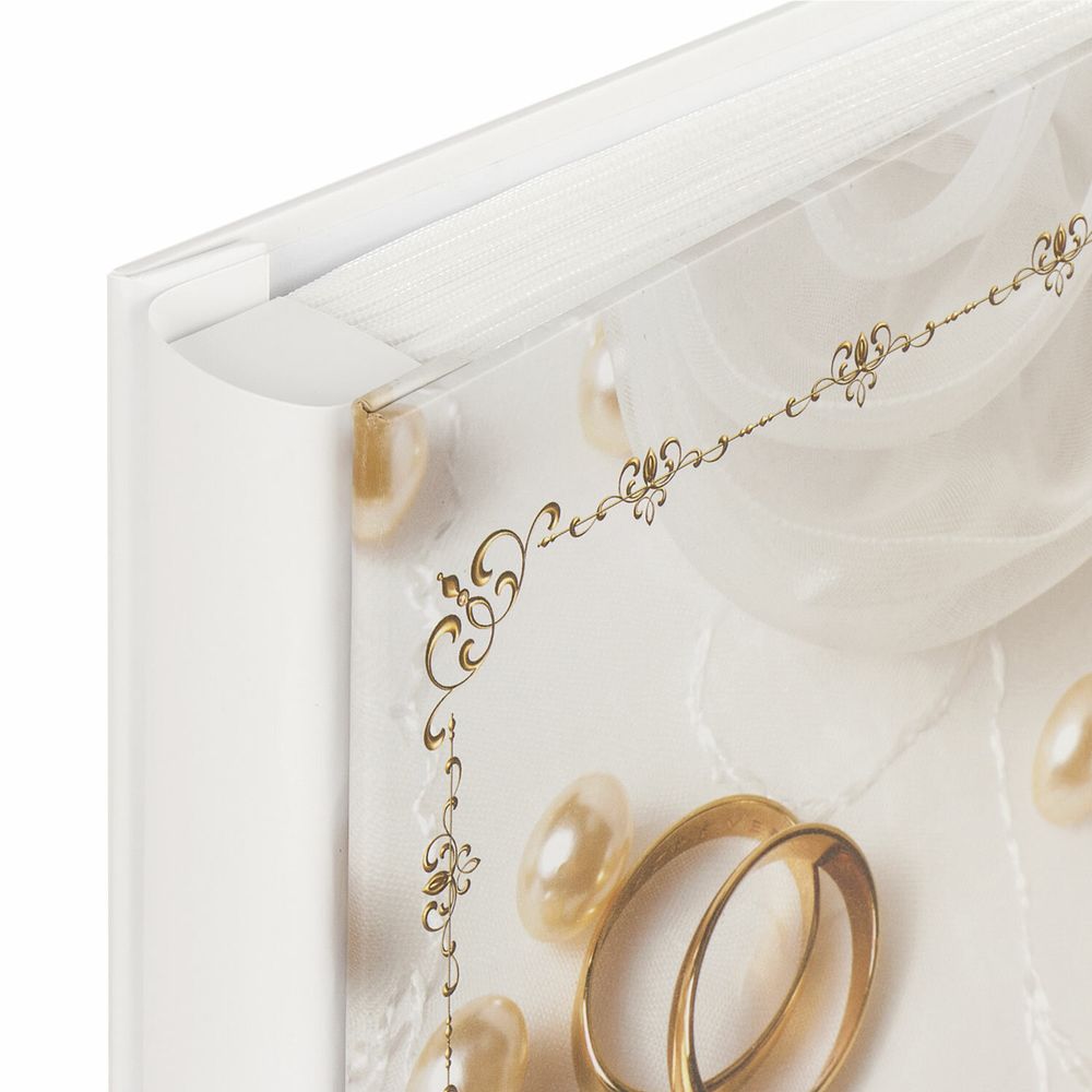 Фотоальбом BRAUBERG "Кольца и жемчуг" на 200 фото 10х15 см, твердая обложка, переплет, бокс