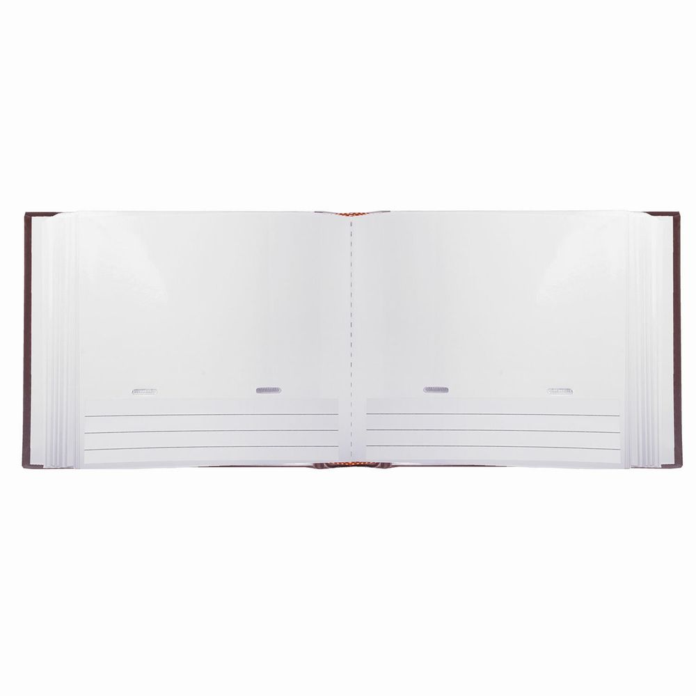 Фотоальбом BRAUBERG на 100 фотографий 10х15 см, обложка под кожу, бумажные страницы, бокс, коричневый