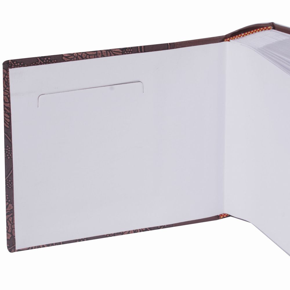 Фотоальбом BRAUBERG на 100 фотографий 10х15 см, обложка под кожу, бумажные страницы, бокс, коричневый