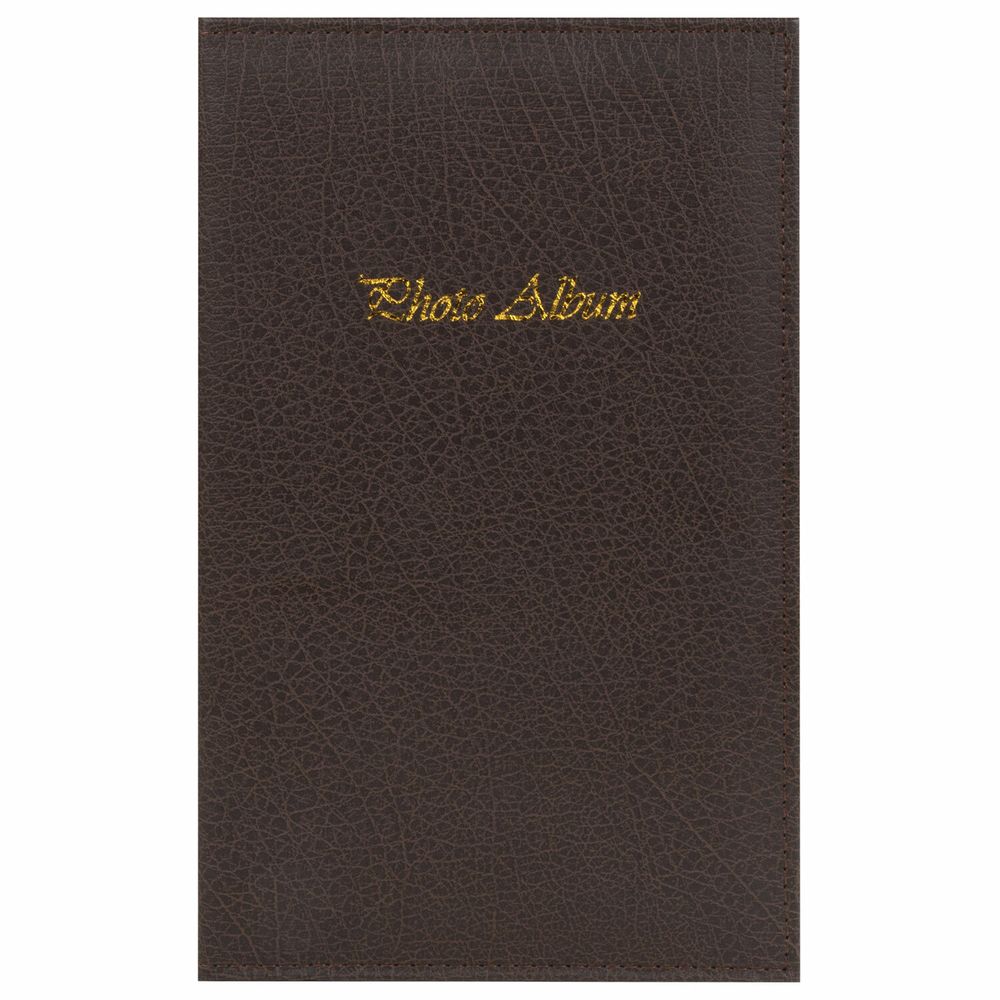 Фотоальбом BRAUBERG на 156 фото 10х15 см, под гладкую кожу, на кольцах, коричневый