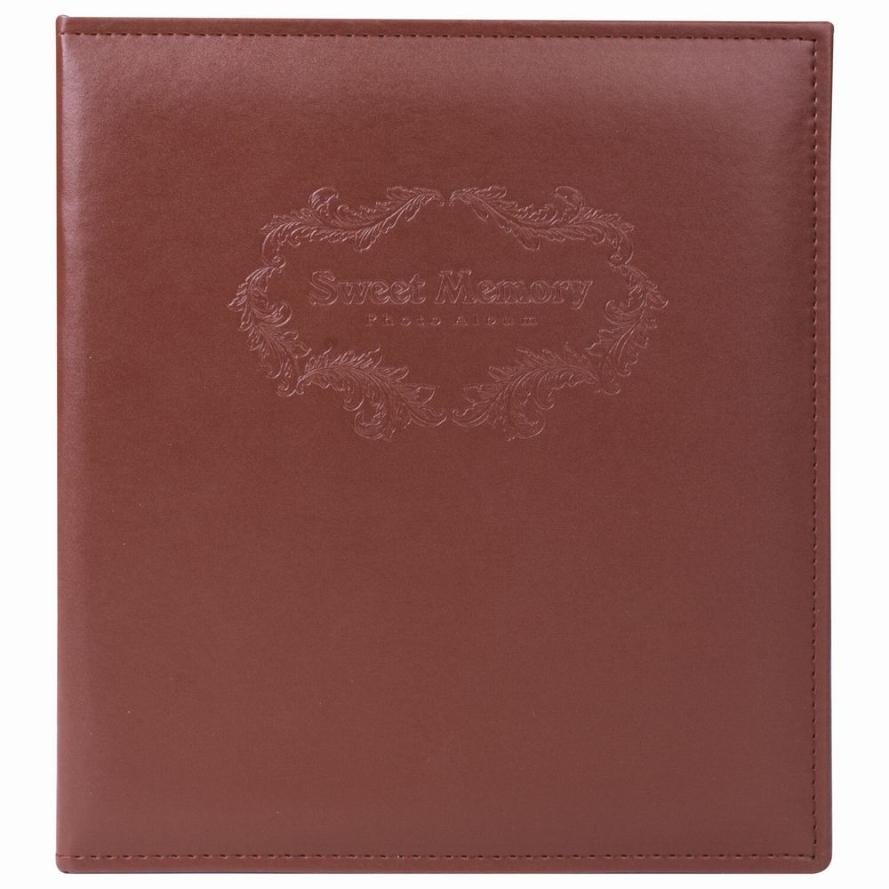 Фотоальбом BRAUBERG на 20 магнитных листов, 23х28 см, под гладкую кожу, на кольцах, коричневый