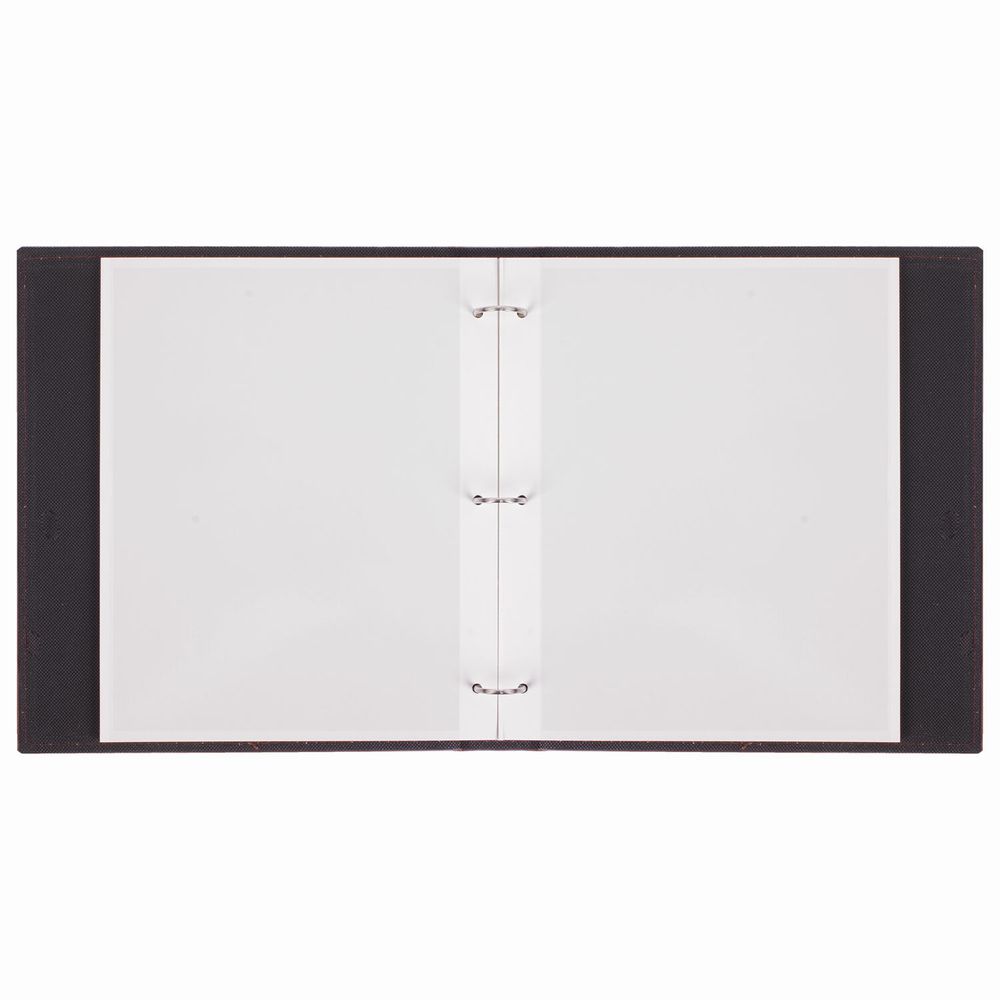 Фотоальбом BRAUBERG на 20 магнитных листов, 23х28 см, под гладкую кожу, на кольцах, коричневый