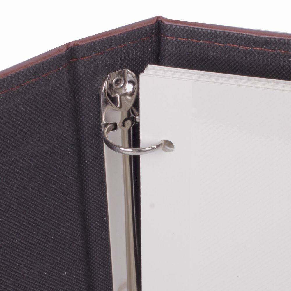 Фотоальбом BRAUBERG на 20 магнитных листов, 23х28 см, под гладкую кожу, на кольцах, коричневый